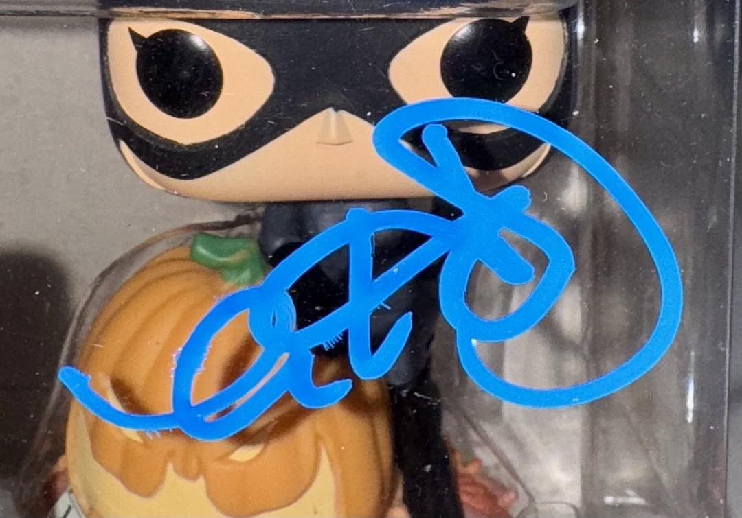 Anne Hathaway Signed Funko Pop #507 Catwoman (Blue Ink) - Beckett COA