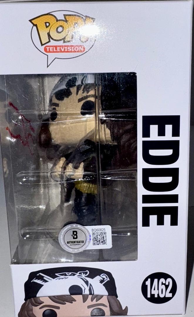 Joseph Quinn Signed Funko Pop #1462 "Eddie" (Stranger Things) - Beckett COA