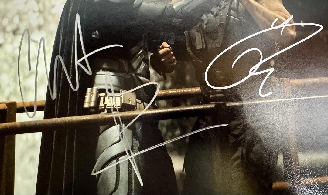 Christian Bale & Tom Hardy Signed 11x14 (Batman Dark Knight) - Beckett COA