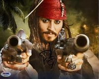 Johnny Depp Signed 8x10 Photo (Pirates Of The Carribean) - PSA COA