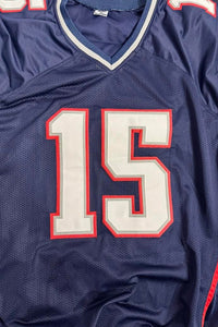 Chris Hogan Signed Custom Blue Patriots Jersey w/ "2x SB Champ" Inscription -  JSA COA