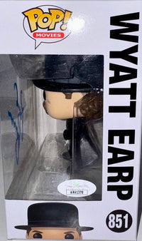 Kurt Russell Signed Funko Pop #851 Wyatt Earp Tombstone (Blue Ink) - JSA COA
