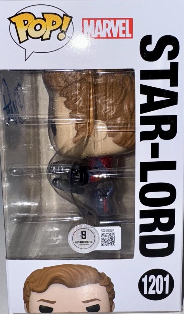 Chris Pratt Signed Funko Pop #1201 "Star Lord" GOTG - Beckett COA #01