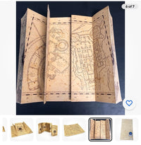 Daniel Radcliffe Signed Marauders Map (Harry Potter) - JSA COA