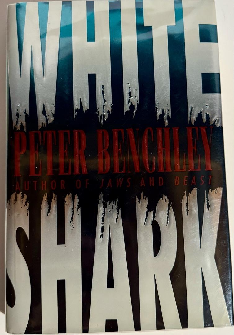 Peter Benchley Signed "White Shark" Hardcover Book w/ Shark Sketch - Beckett COA