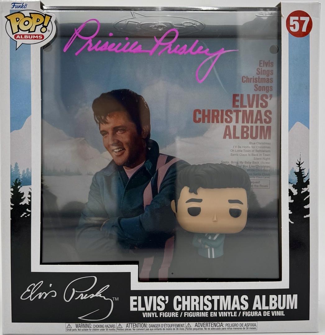 Priscilla Presley Signed Funko Pop #57 Elvis' Christmas Album (Elvis Presley)  - JSA COA