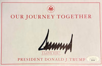 Donald Trump Autographed Book Our Journey Together Signed Bookplate -  JSA COA #02