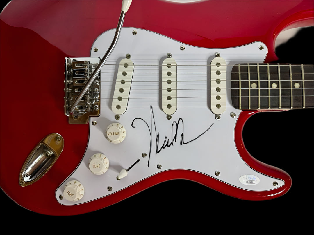 Neal Schon Signed Red Guitar (Journey) - JSA COA