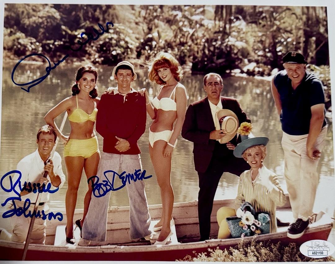 Bob Denver, Dawn Wells, Russell Johnson 8x10 Photo (Gilligans Island) - JSA COA