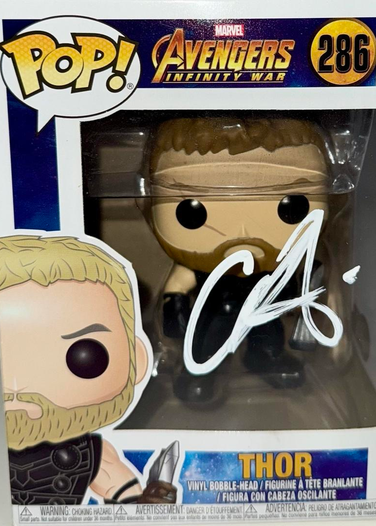 Chris Hemsworth Signed Funko Pop #286 "Thor" Avengers Infinity War - Beckett COA