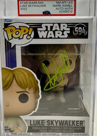 Mark Hamill Signed Funko Pop #594 Luke Skywalker / Star Wars -  PSA Graded & Beckett COA