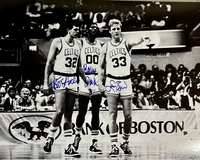 Larry Bird, Kevin McHale, Robert Parish Signed Boston Celtics 16x20 Photo (Blue Ink) - SureShot / Bird COA