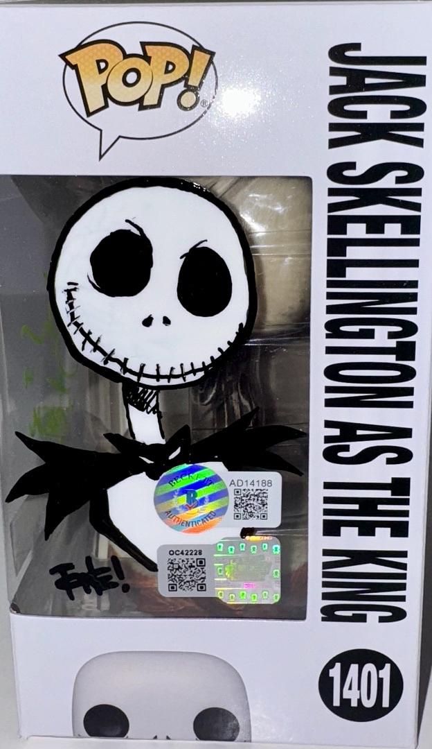 Chris Sarandon Signed Limited Edition (1/1) Funko Pop #1401 Jack Skellington (Nightmare Before Christmas) w/Inscription and Tone Rodriguez artwork - Beckett and OC Celebrity Marketing COA