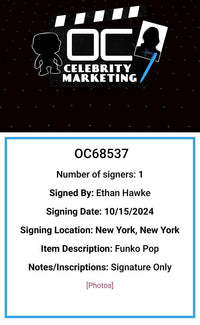 Ethan Hawke Signed Funko Pop #1489 "The Grabber" (Black Phone) - OC Celebrity Marketing