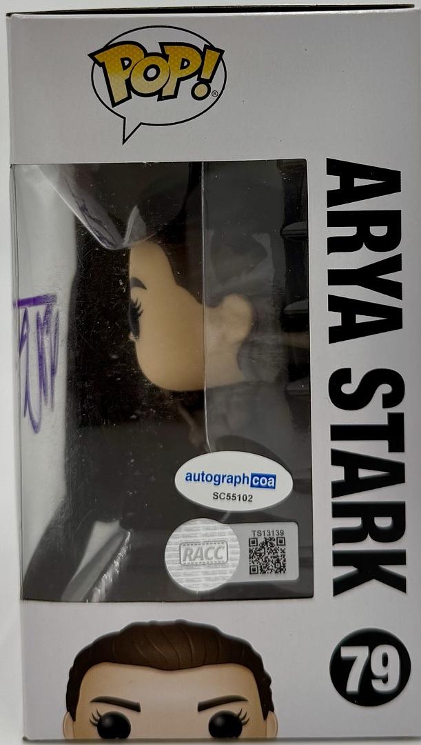 Maisie Williams Signed Funko Pop #79 Arya Stark (Game Of Thrones) *VERY RARE* - RACC ACOA