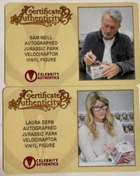 Laura Dern & Sam Neill Signed 25th Anniversary Funko Pop #549 (Jurassic Park) *RARE* -  Celebrity Authentics #01