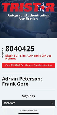All Time Leading Rushers - Running Back Legends Emmitt Smith, Frank Gore, Barry Sanders, Adrian Peterson Signed Full-Size Black Schutt Helmet - Tristar COA