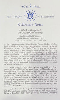 George Bush Autographed Book All the Best Easton Press (Red Binding) - #01