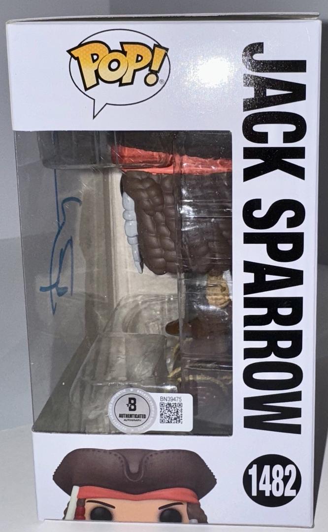 Johnny Depp Signed Funko Pop #1482 Jack Sparrow (Blue Ink) - Beckett COA #1