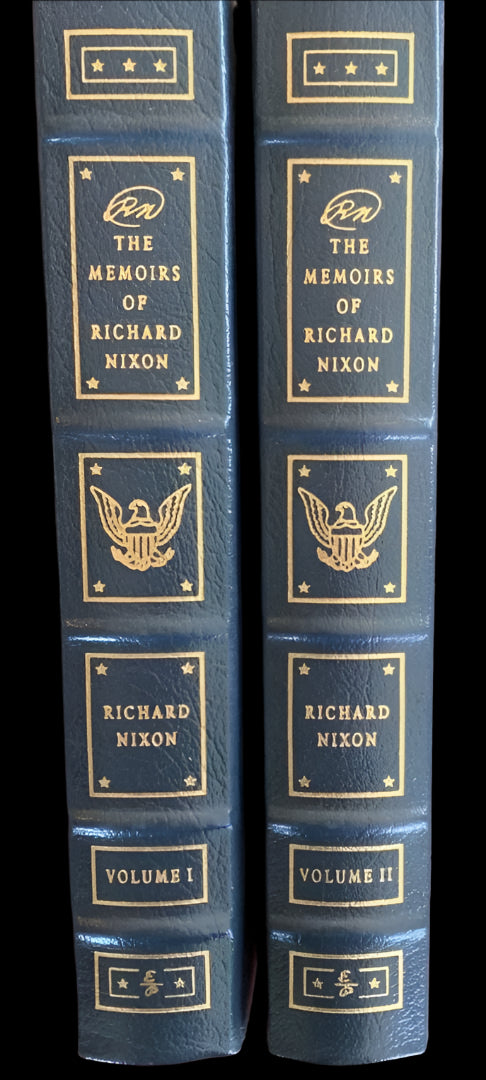 Richard Nixon Autographed Memoirs Volume I &II  - Easton Press