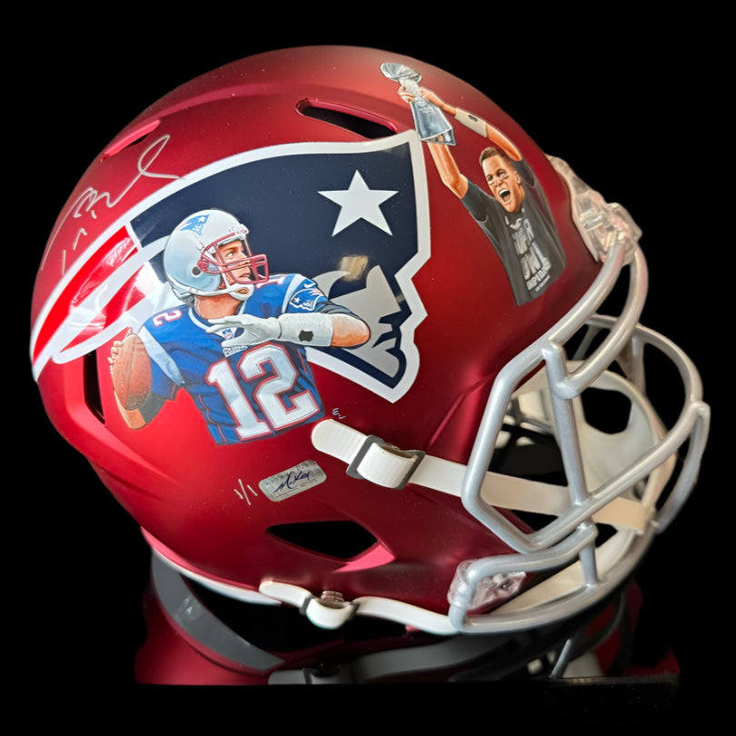Tom Brady Autographed Patriots Helmet 1:1