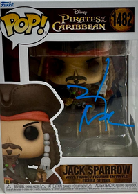 Johnny Depp Signed Funko Pop #1482 Jack Sparrow (Blue Ink) - Beckett COA #2