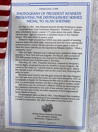 Alan Shepard signed 11x14 limited edition print (1543/2500) receiving Distinguished Flying Medal - Beckett COA