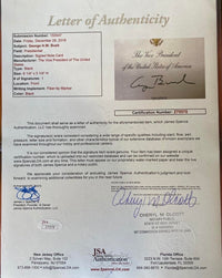 George Bush Signed Slabbed Vice-Presidential Card - PSA slabbed and JSA COA w/full letter of authenticity