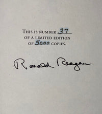Ronald Reagan signed limited edition (37/5000) Easton Press "An American Life" Oak Box Set