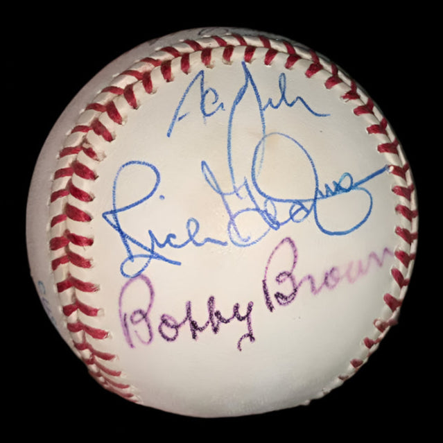 Multi-signed baseball - Bobby Orr, Johnny Pesky, Tim Wakefield, Bobby Brown, Rich Gedman and Aaron Sele - Beckett COA w/full letter of authenticity