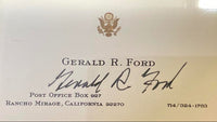Gerald Ford signed Presidential slabbed business card *RARE* - SGC COA A graded