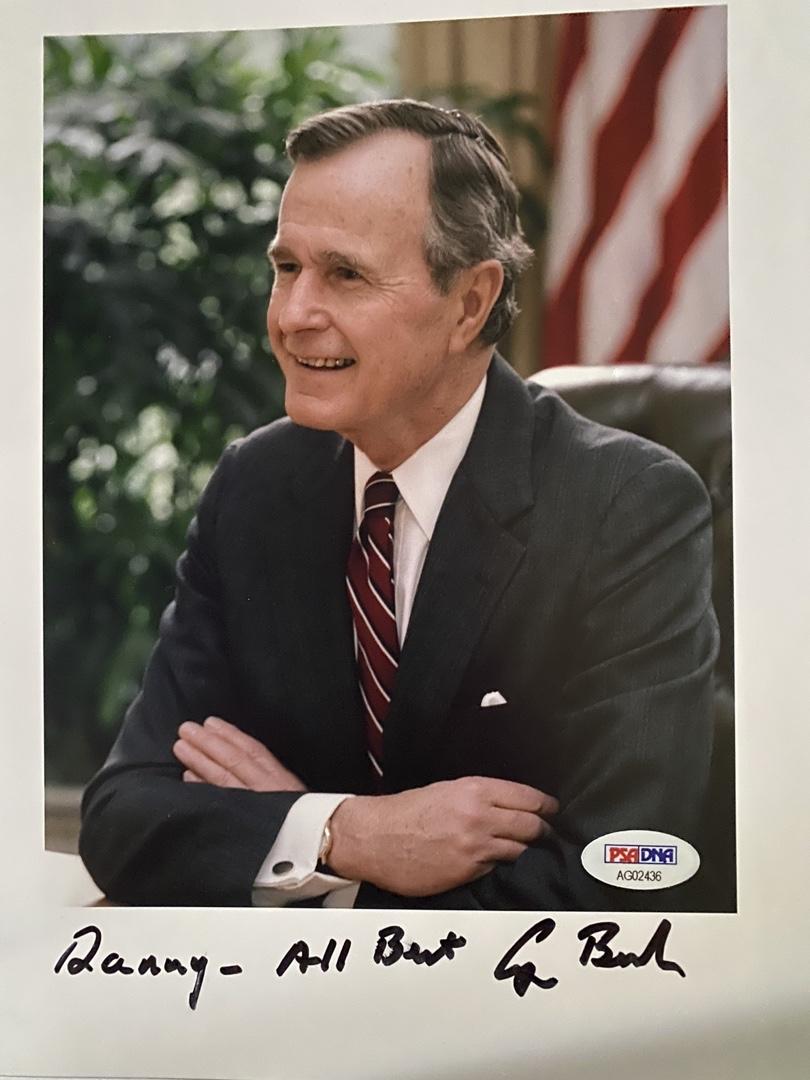President George Bush Signed, inscribed 8x10 Photo - PSA COA w/full letter of authenticity