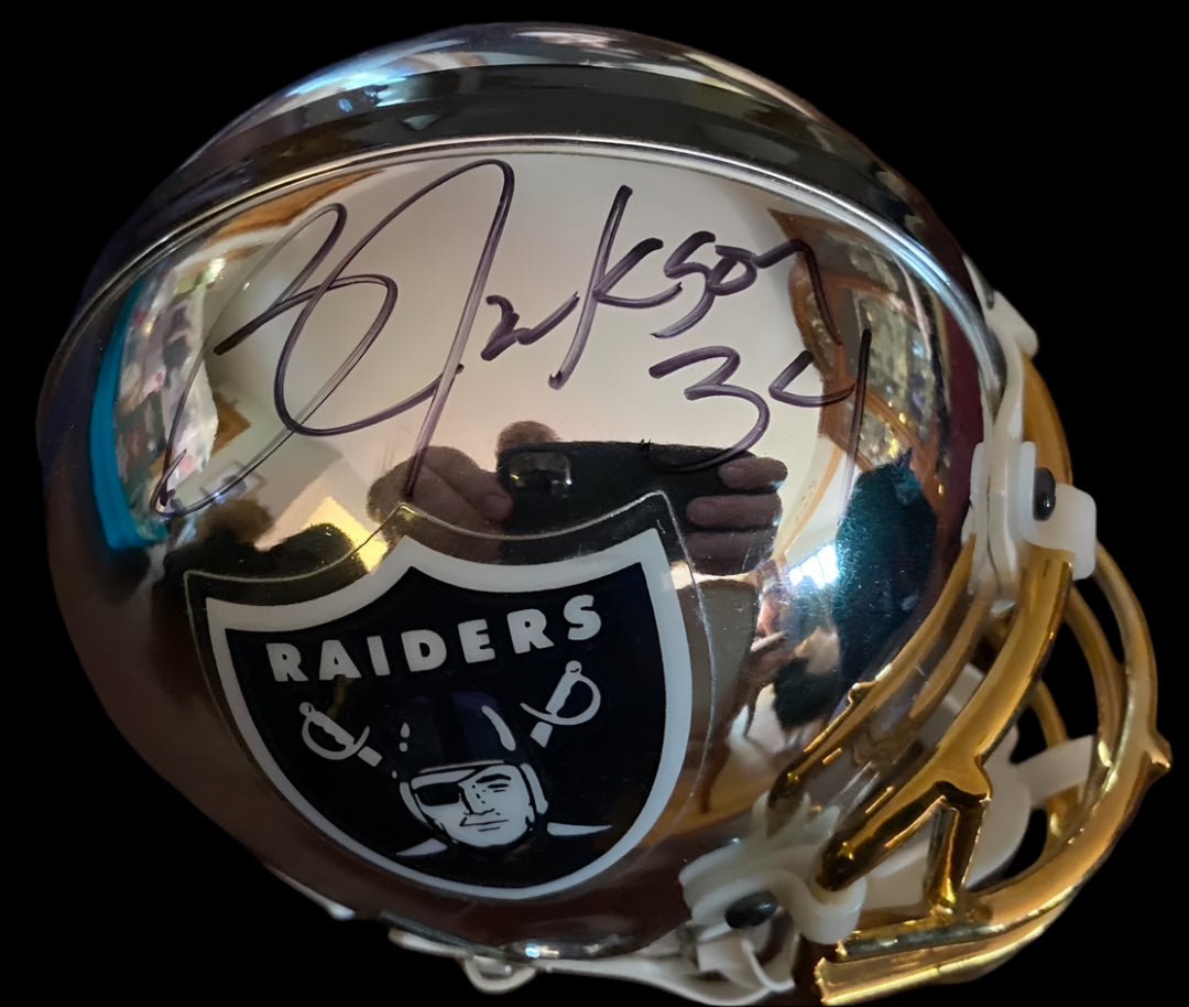 Bo Jackson (Raiders) Signed mini-helmet - Beckett COA