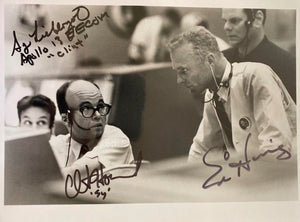 Ed Harris, Clint Howard and Sy Liebergot (Apollo 13) signed 8x10 - Beckett COA and full Letter of Authenticity